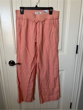 Guess Coral Pink Drawstring Pants